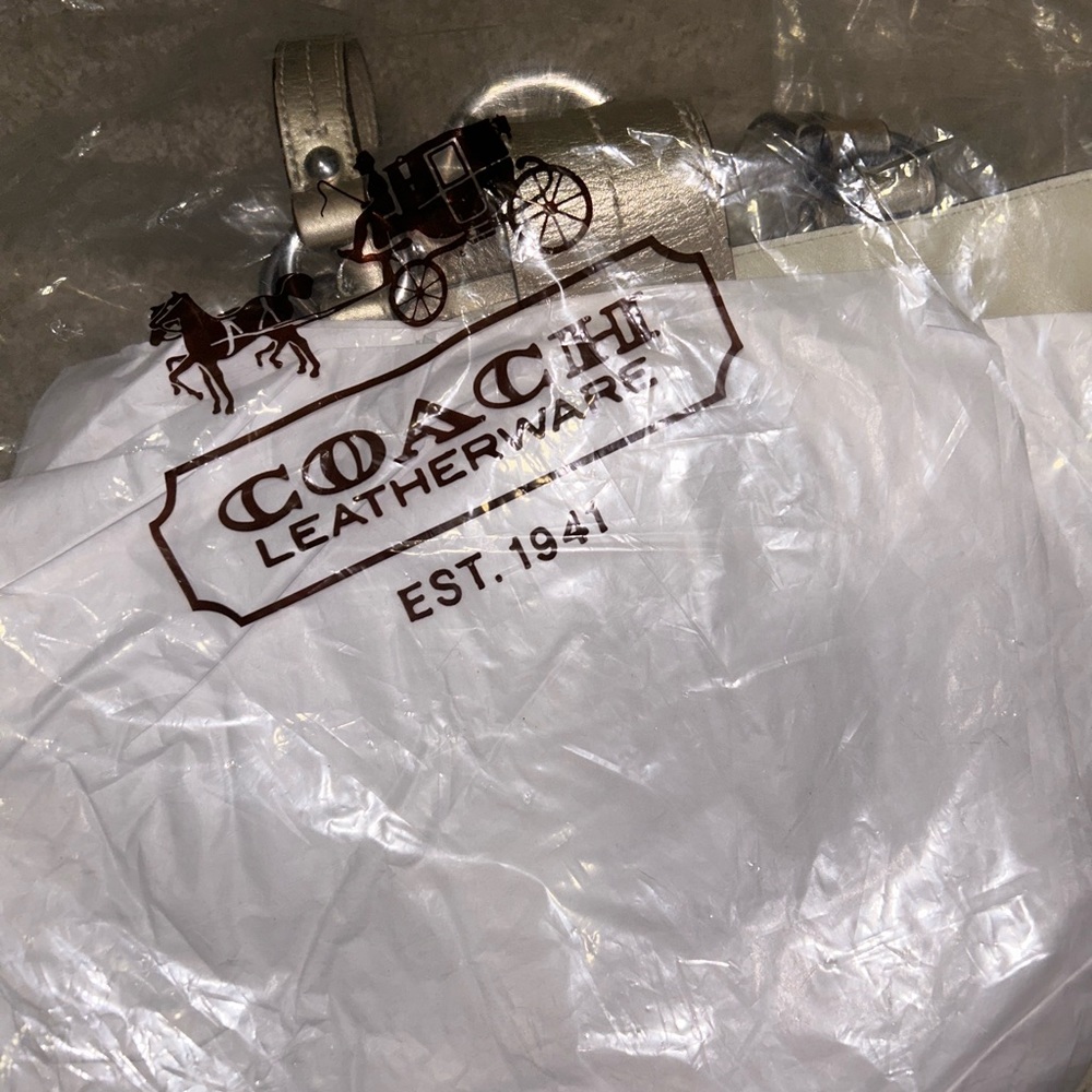 White Leather Coach bag
